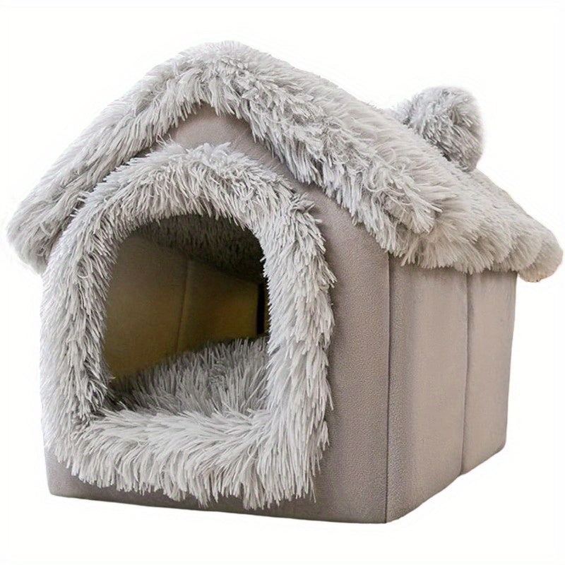 Dog Houses Soft Indoor Enclosed Tent Huts Warm Cave