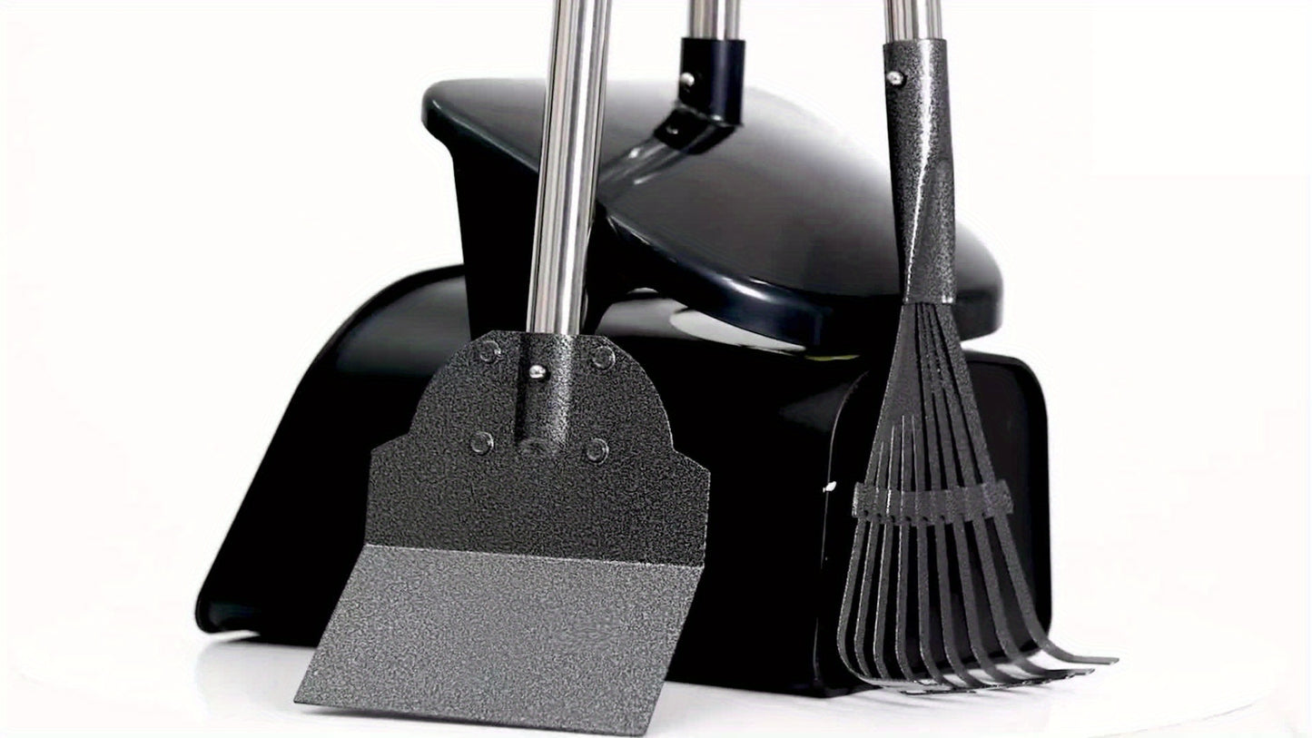 Leaf Pooper Scooper Heavy-Duty Swivel Bin Rake Spade