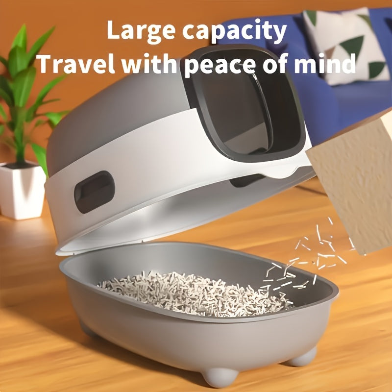 Large Cat Litter Box Fully Enclosed Splash Proof Odor Resistant Easy to Store Easy to Install Includes Scoop Easy to Clean Suitable for Small and Mid Sized Cats