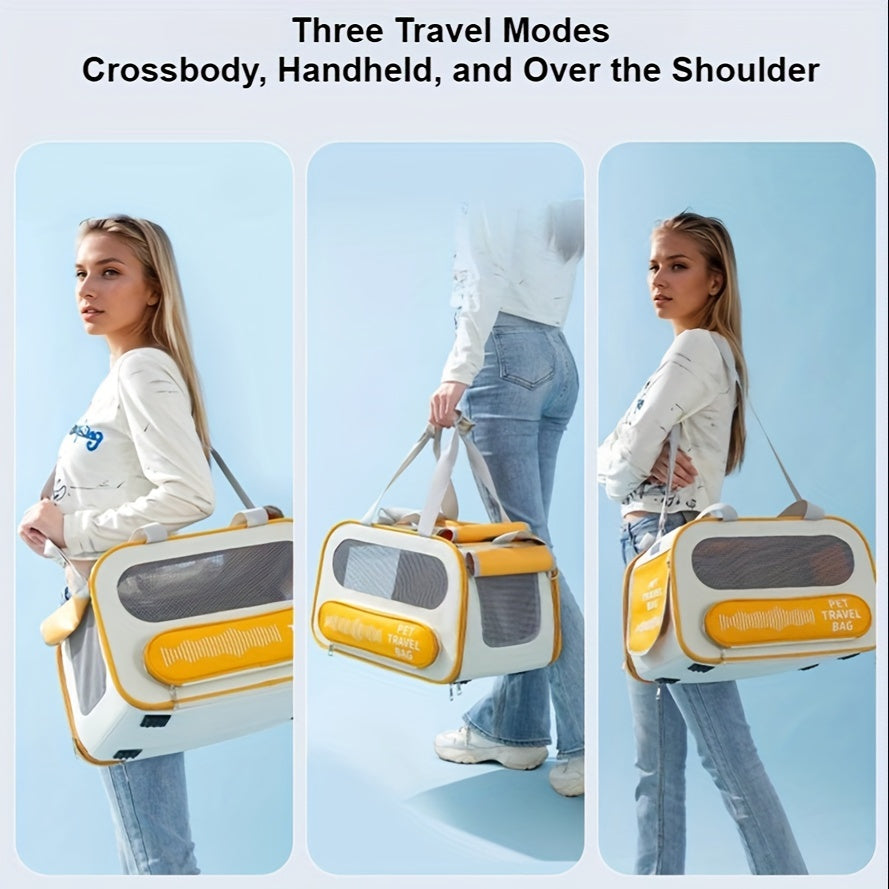 Foldable Portable Pet Carrier Backpack for Cats Under 22 Pounds and Dogs Under 16.5 Pounds