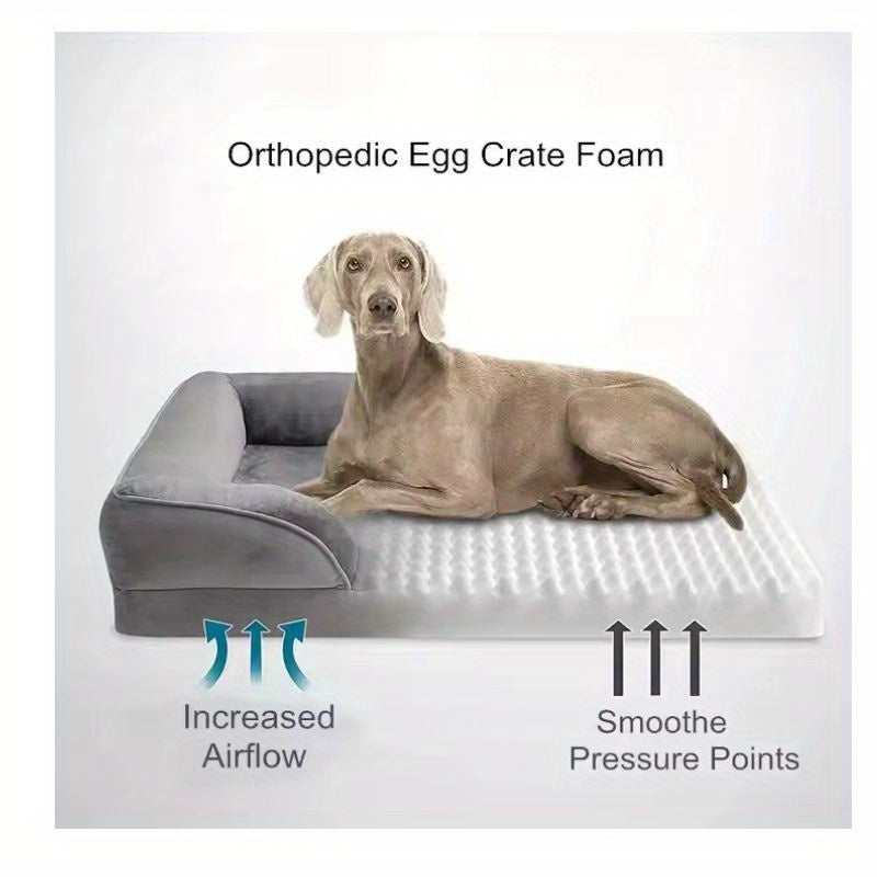 1pc Extra Large Orthopedic Dog Bed with Memory Foam Design