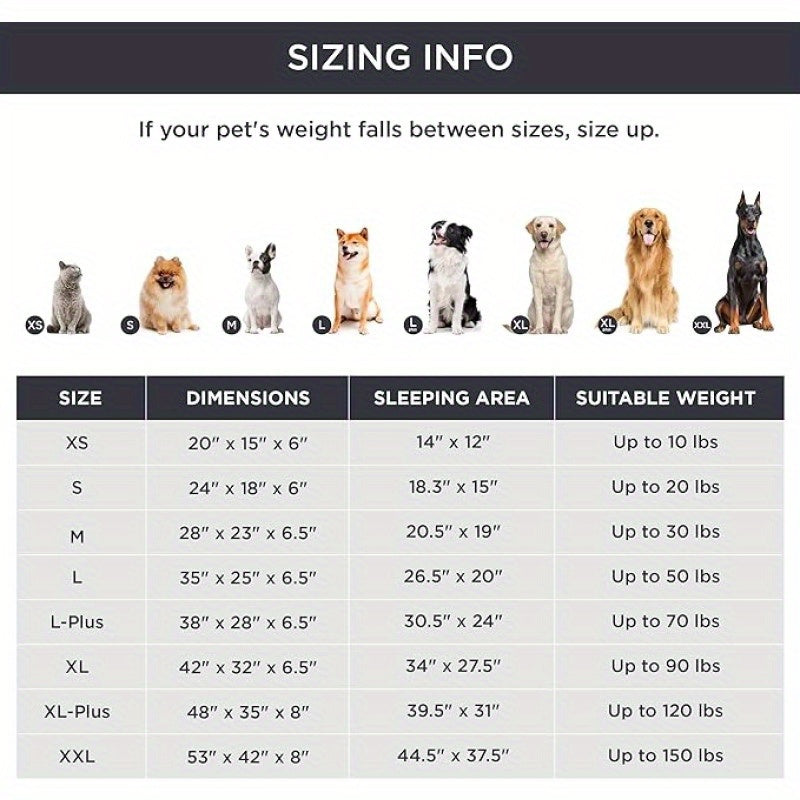 1pc Extra Large Orthopedic Dog Bed with Memory Foam Design