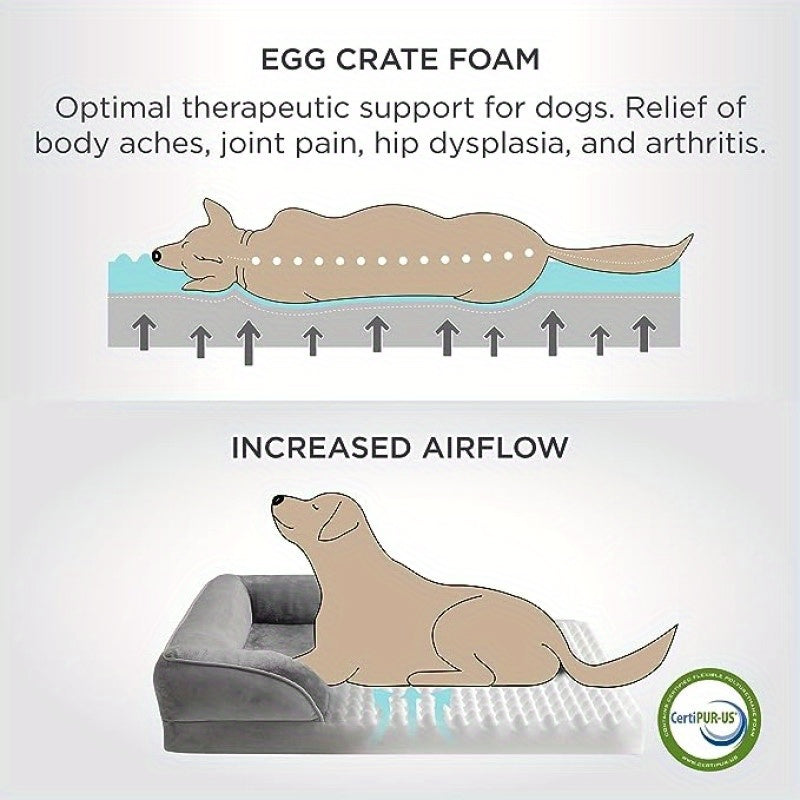 1pc Extra Large Orthopedic Dog Bed with Memory Foam Design