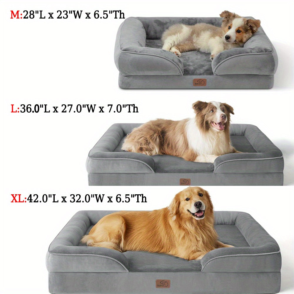1pc Extra Large Orthopedic Dog Bed with Memory Foam Design