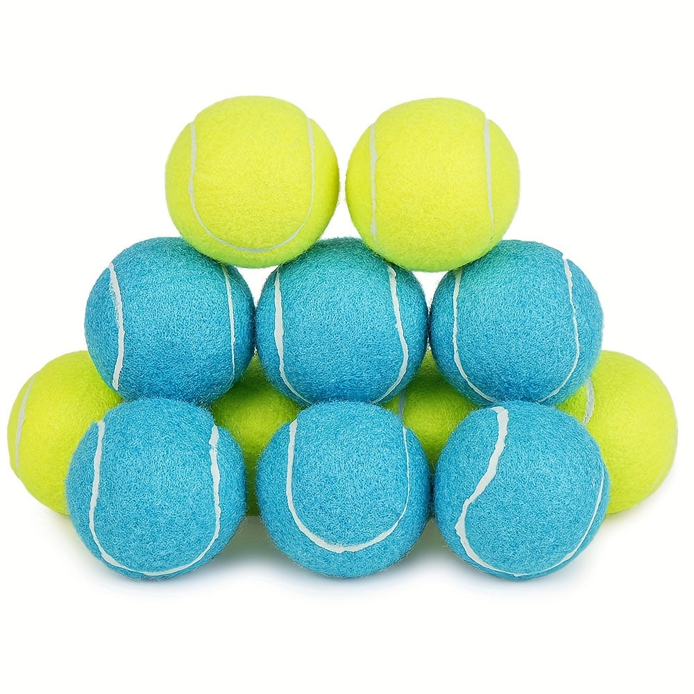 PrimePets Tennis Balls for Dogs 2.5 Inch 12 Pack Squeaky Toy