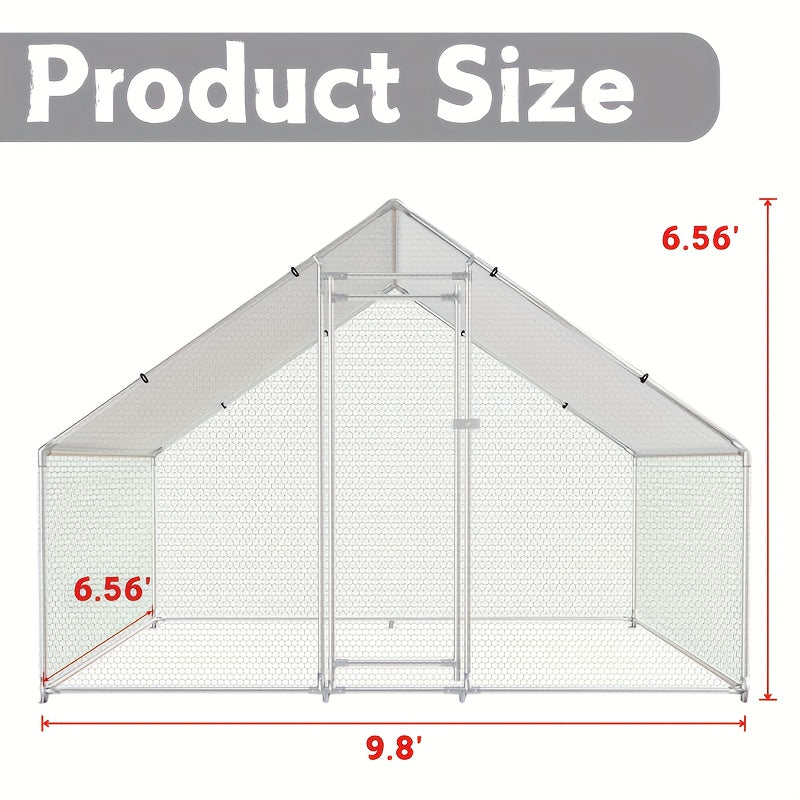 Large Metal Chicken Coop Waterproof UV Resistant For Poultry