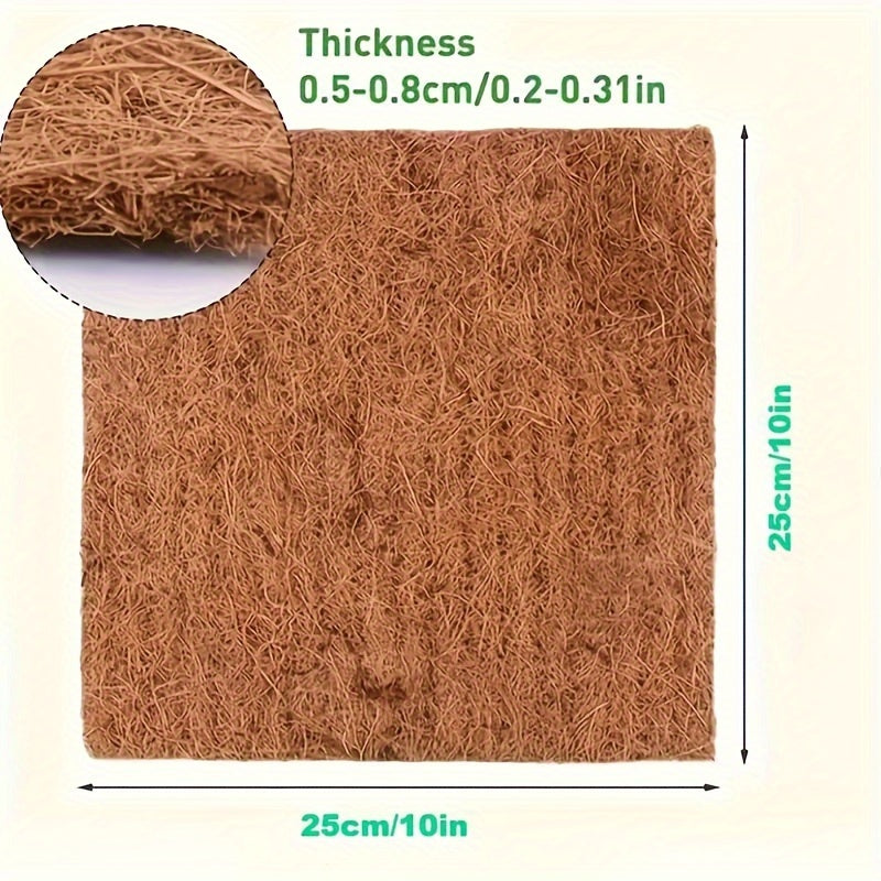 7 Pcs Reusable Coconut Palm Mats for Chicken Coop Nesting Moisture Proof and Heat Insulating Perfect for Birds and Reptiles to Lay Eggs Easy to Care For