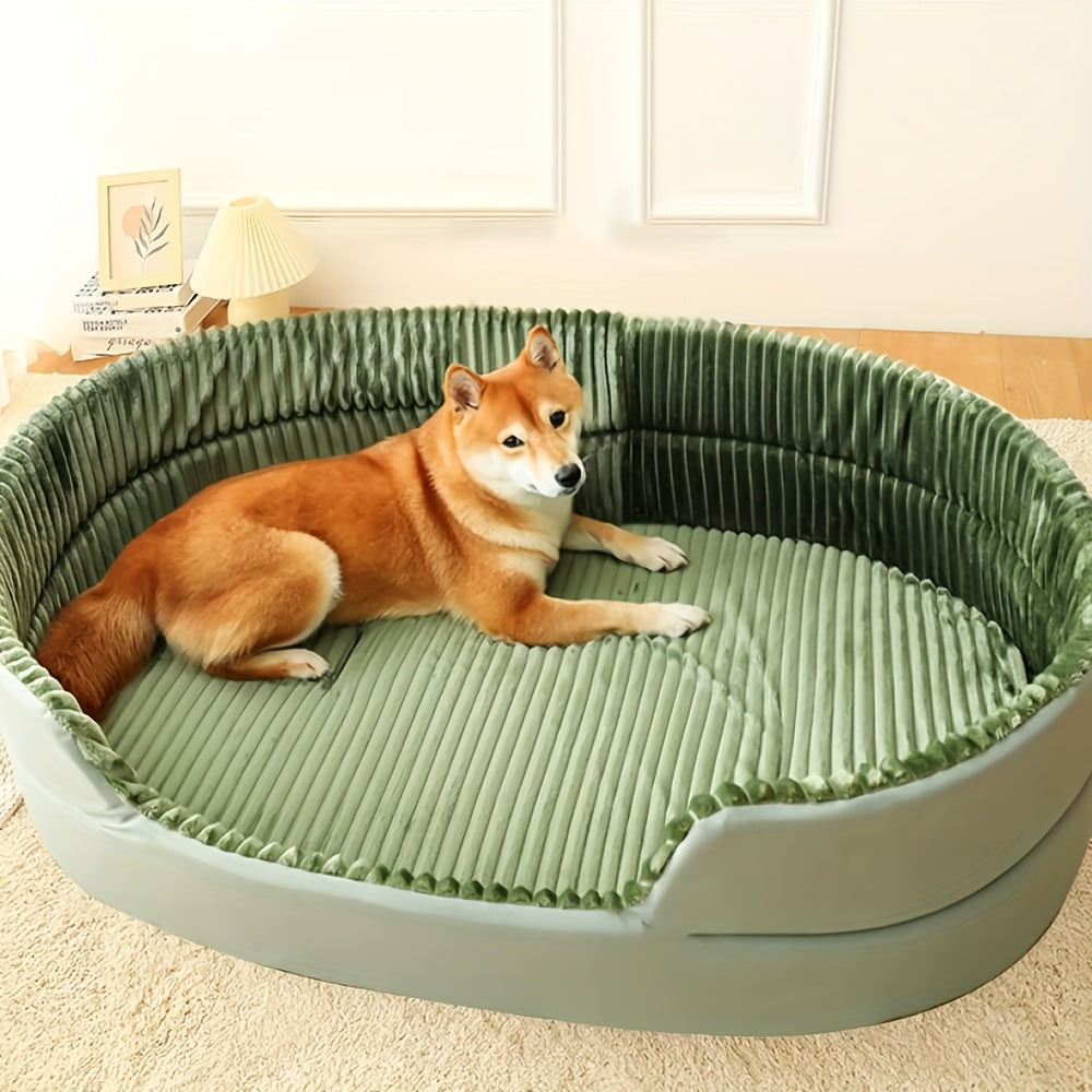 Cozy Plush Dog Bed and Cat Sofa Fluffy Washable Non Slip Round Basket for All Seasons Deep Sleep Three Dimensional Nesting Ideal for Small to Large Breeds Pet Relaxation Bed