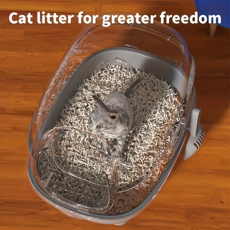 Large Cat Litter Box Fully Enclosed Splash Proof Odor Resistant Easy to Store Easy to Install Includes Scoop Easy to Clean Suitable for Small and Mid Sized Cats
