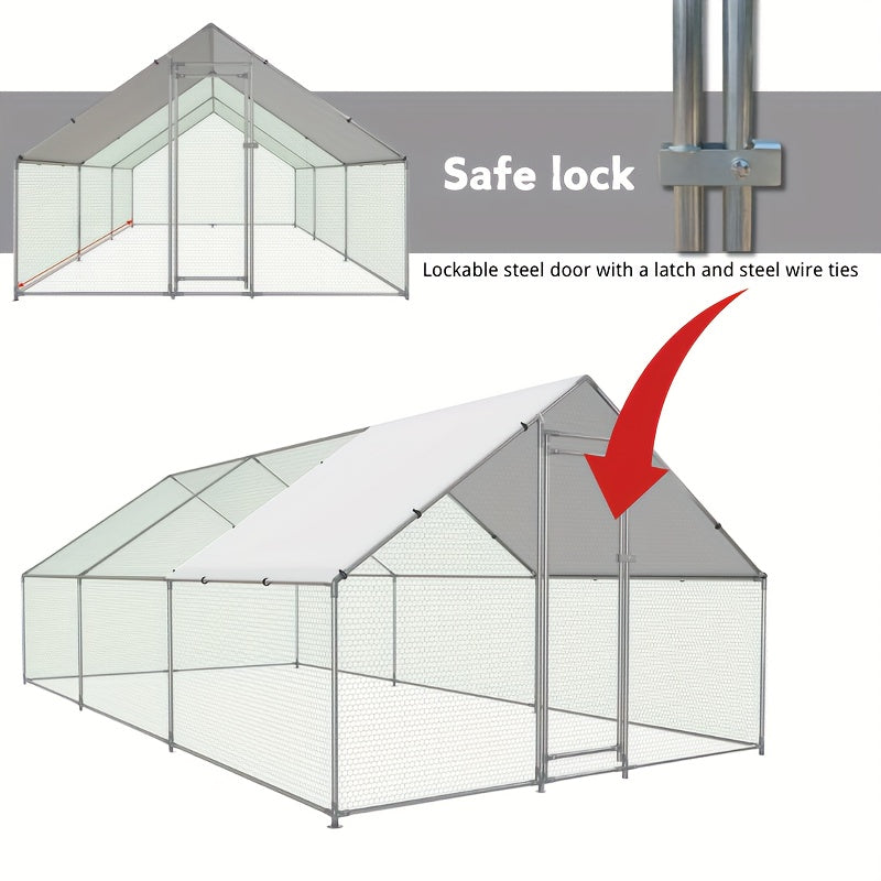 Large Metal Chicken Coop Waterproof UV Resistant For Poultry