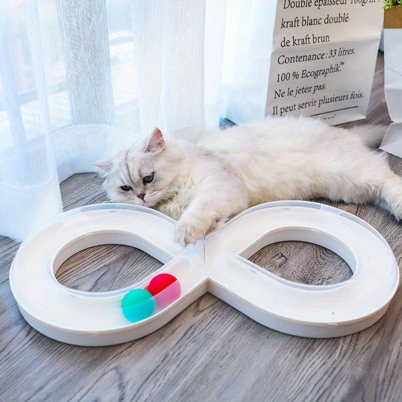 1 Piece Cat Toy Kitten Turntable Track Ball Toy Fun Interactive Entertainment