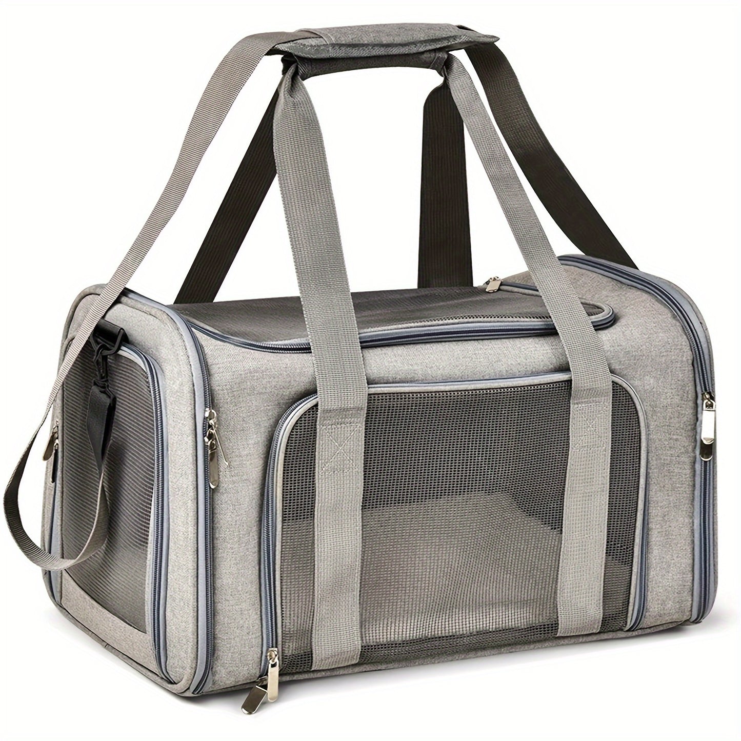 Ultra Comfy Portable Pet Carrier Bag Spacious Premium Plush Mat Safe Travel Companion for Medium Cats and Small Dogs Up to 15 Pounds