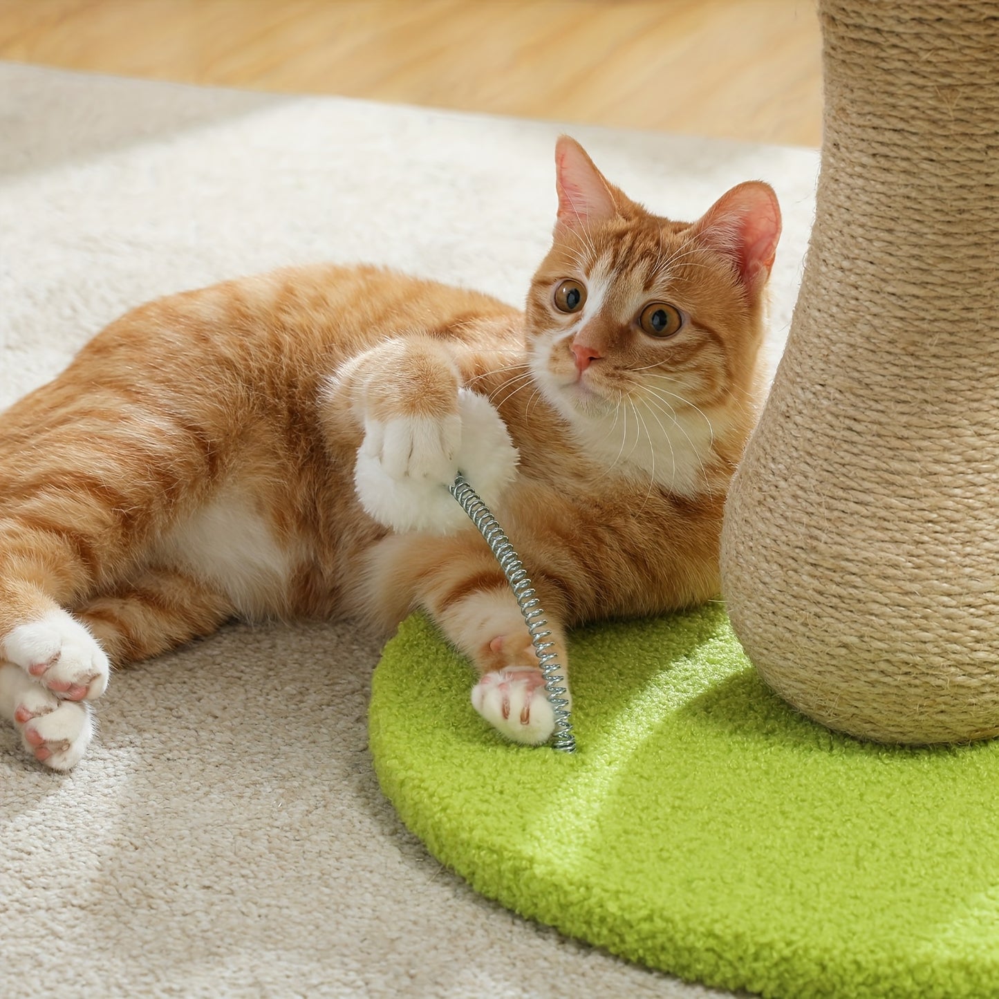 18.9 Inch Cat Scratching Post For Indoor Mushroom Scratcher