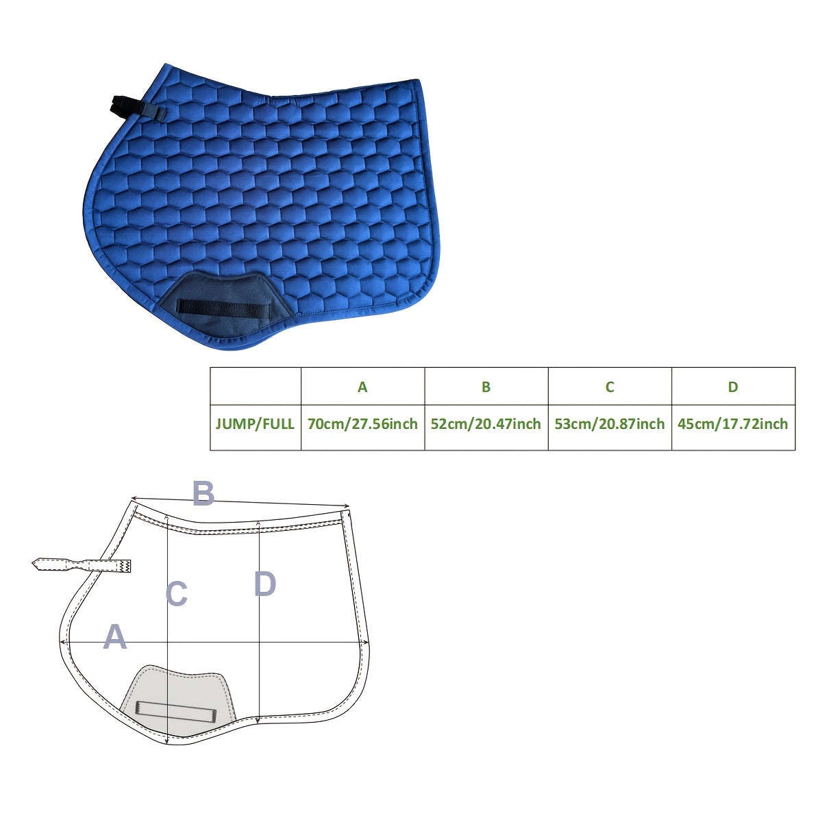 Premium Quilted Saddle Pad for Horses
