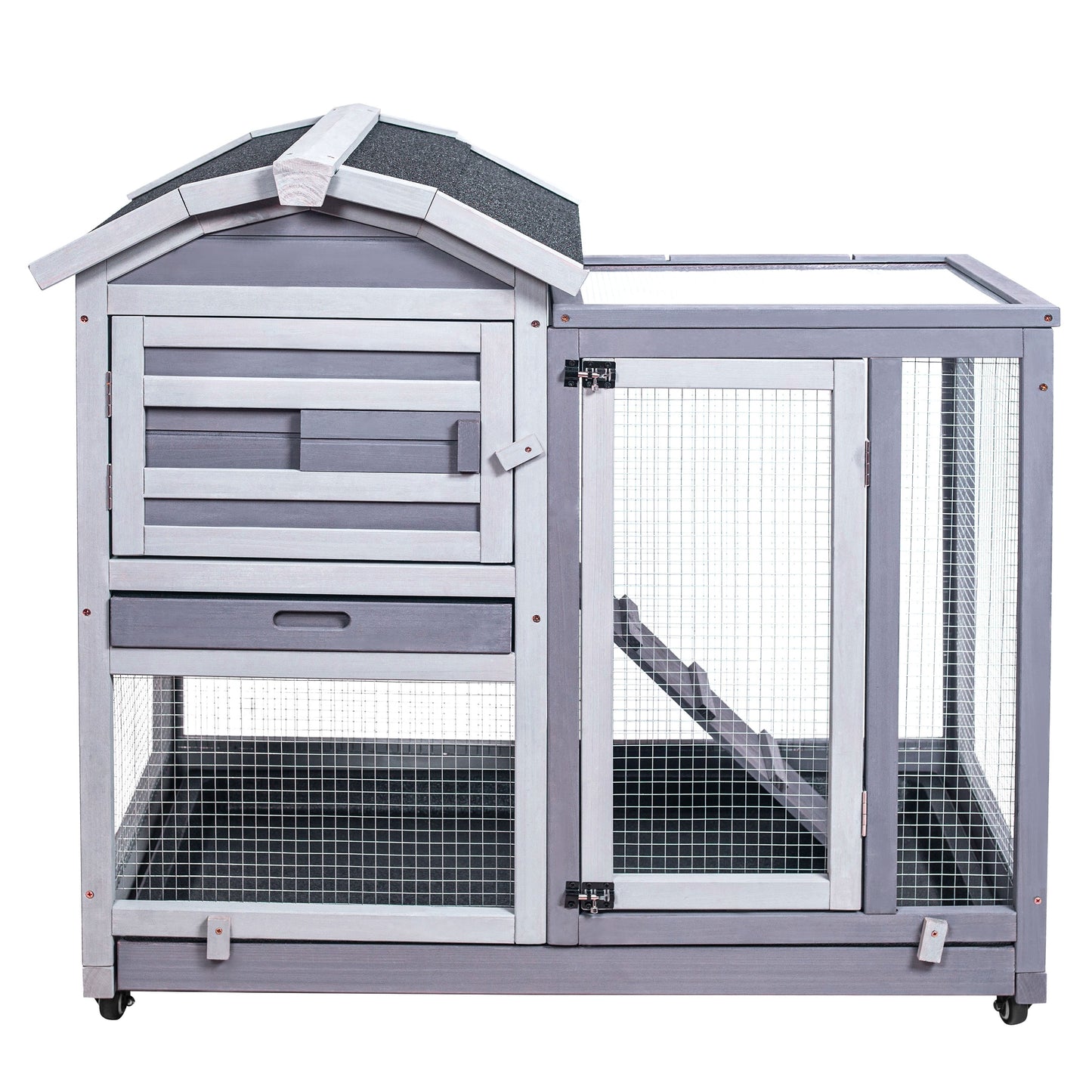 2-Tier Wooden Chinchilla Cage with Wheels