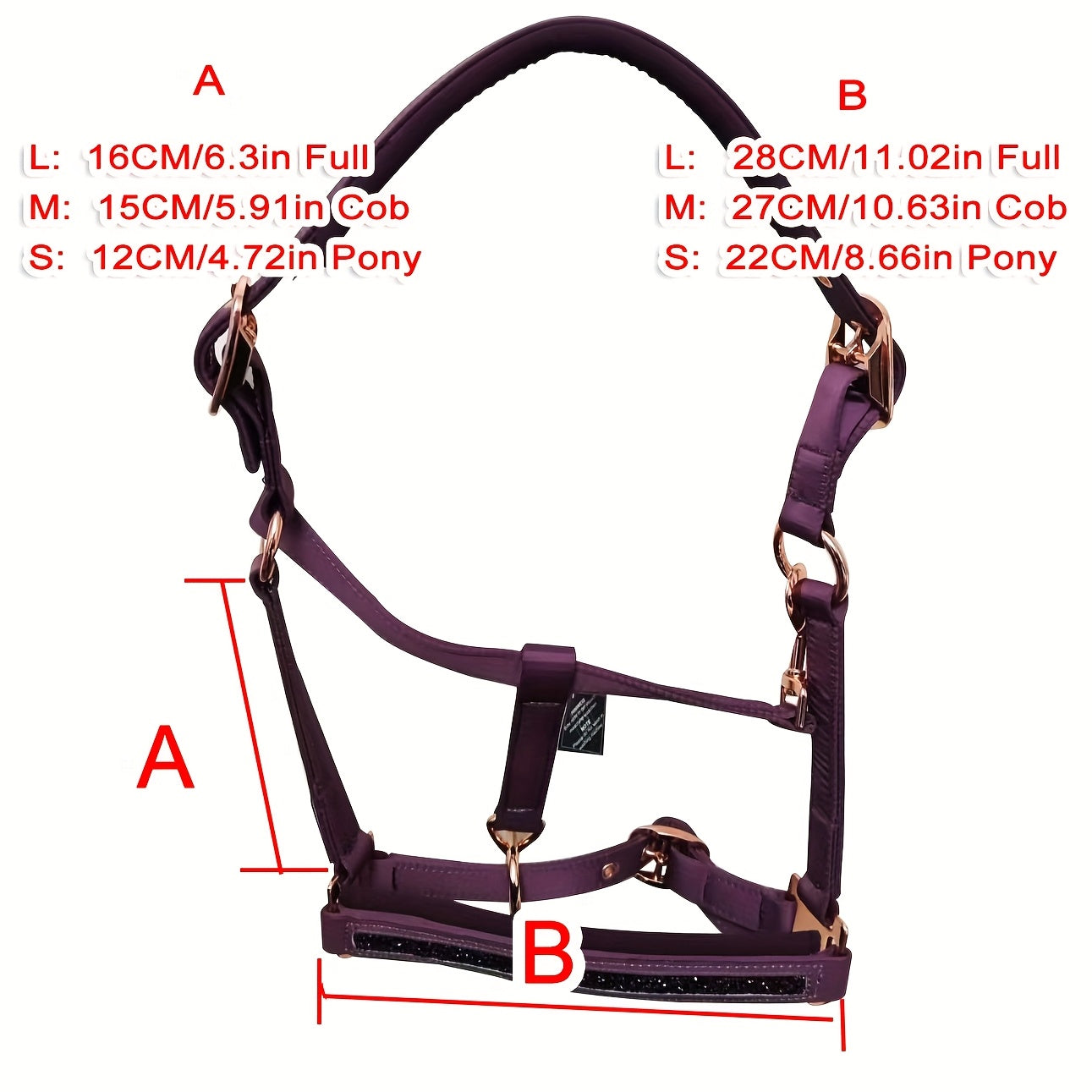 Horse Headcollar Doublepin Mattgloss Jewel Classic Sports 2025 Horse Halter Without Battery
