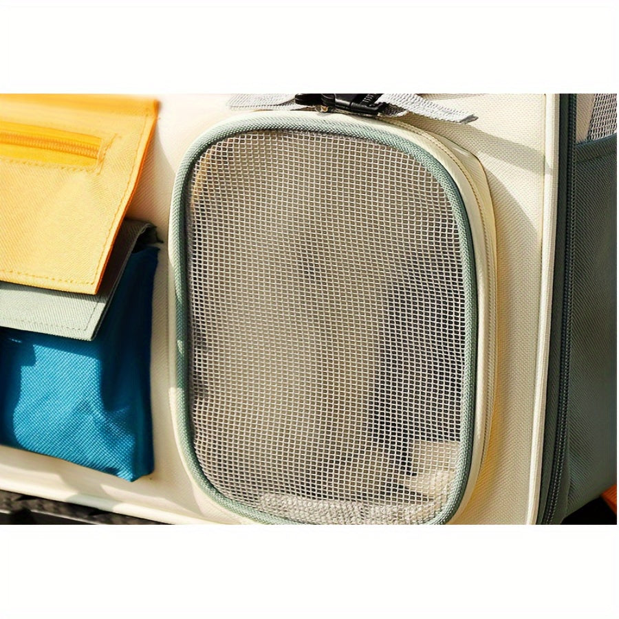 Spacious 45 Liter Pet Carrier for Cats and Dogs Under 27.56 Pounds Easy Travel Ventilated Design