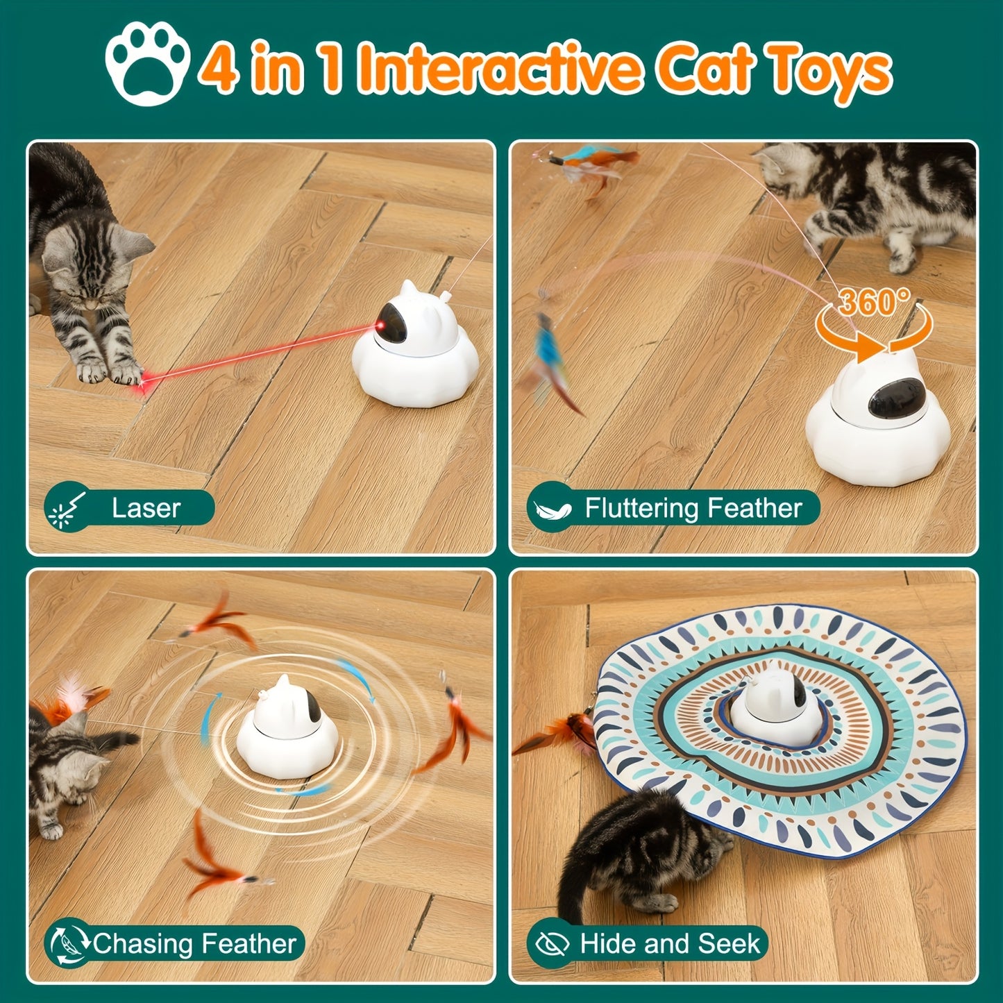 Cat Toy Automatic, 4-in-1 Toys
