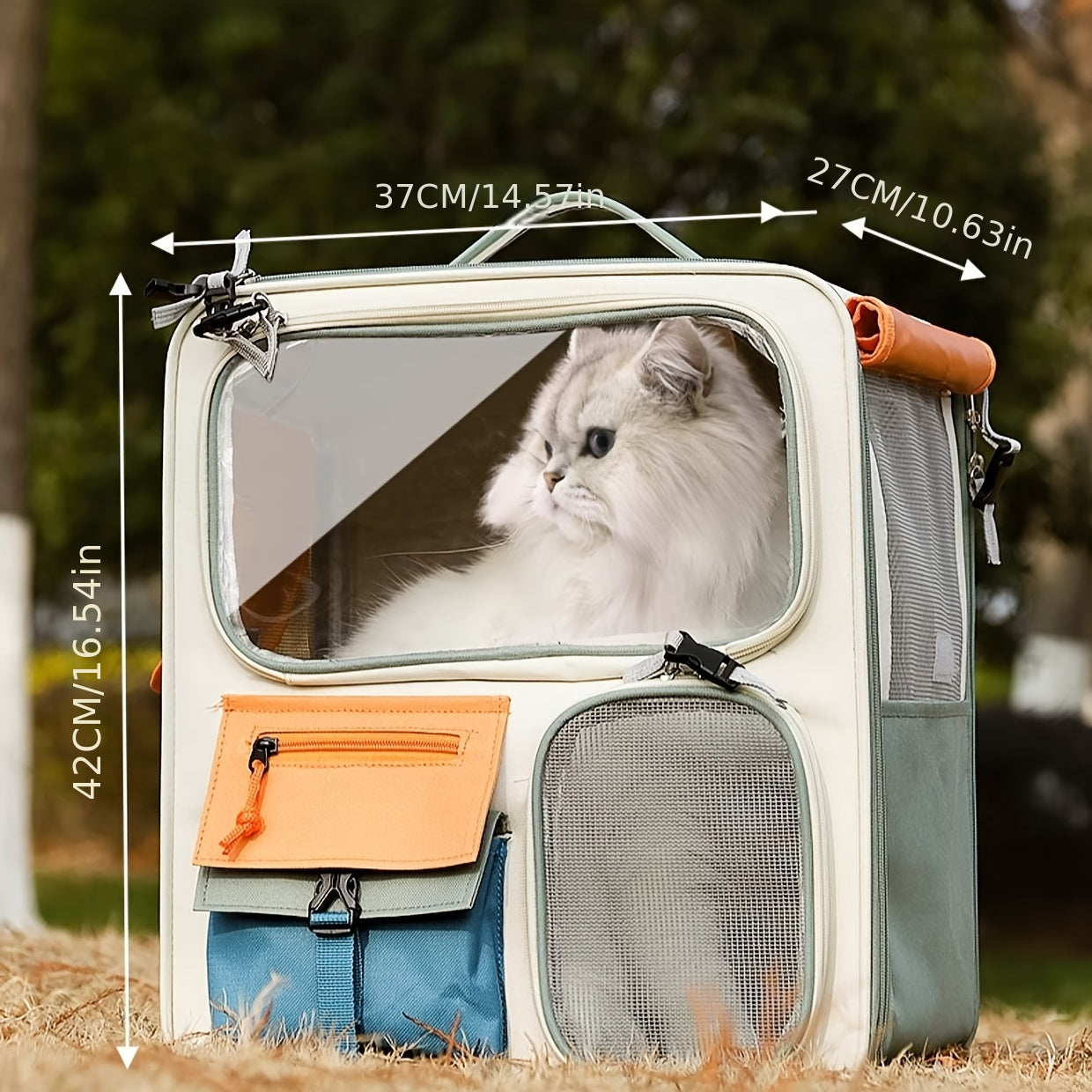 Spacious 45 Liter Pet Carrier for Cats and Dogs Under 27.56 Pounds Easy Travel Ventilated Design