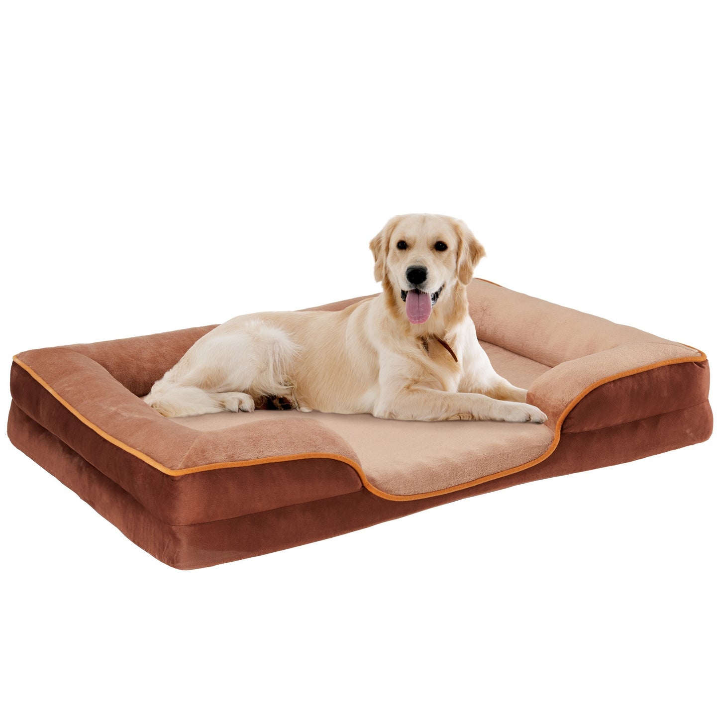 1pc MCQ Orthopedic Dog Bed with Washable Cover and Non-Slip Base