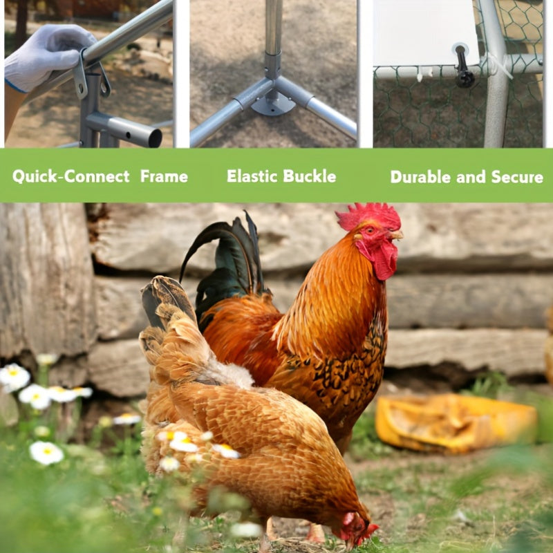 Large Metal Chicken Coop Waterproof UV Resistant For Poultry
