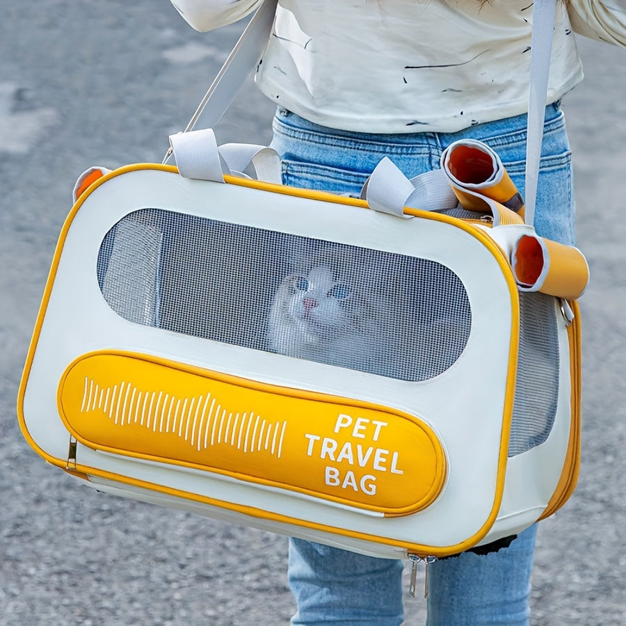Foldable Portable Pet Carrier Backpack for Cats Under 22 Pounds and Dogs Under 16.5 Pounds
