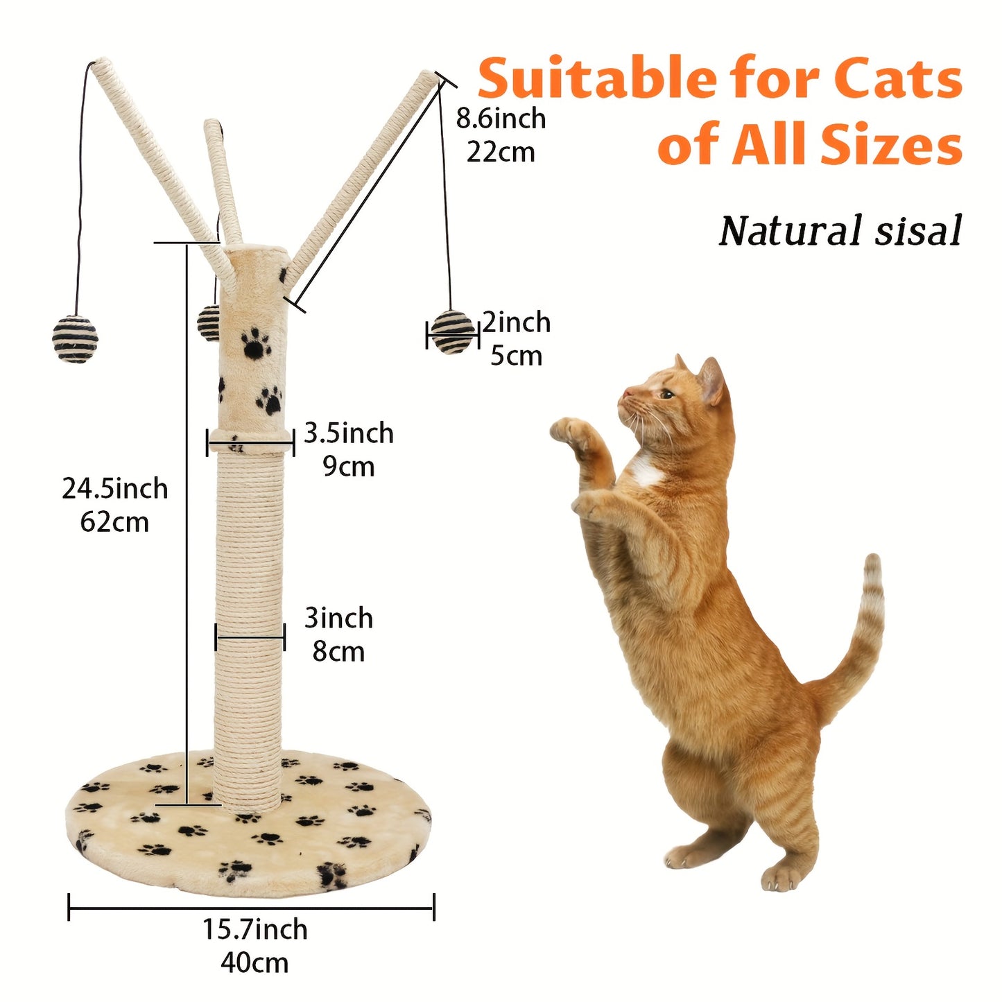 Large Deluxe Cat Tree Tower Multi-level Indoor Cat Condo Sisal-covered Scratching Posts Padded Perches Hammocks Secret Cat Den Plush Mouse Climbing Rope Stable Anti-tilt Design