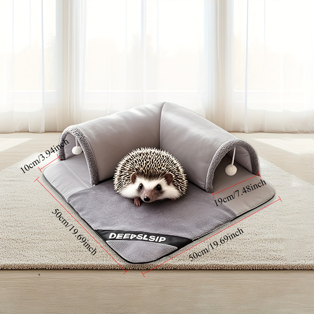 Rabbit Tunnel Bed Plush Spacious Soft Versatile Tunnel for Small Pets Play and Relaxation for Guinea Pig Bunny Chinchilla Cat