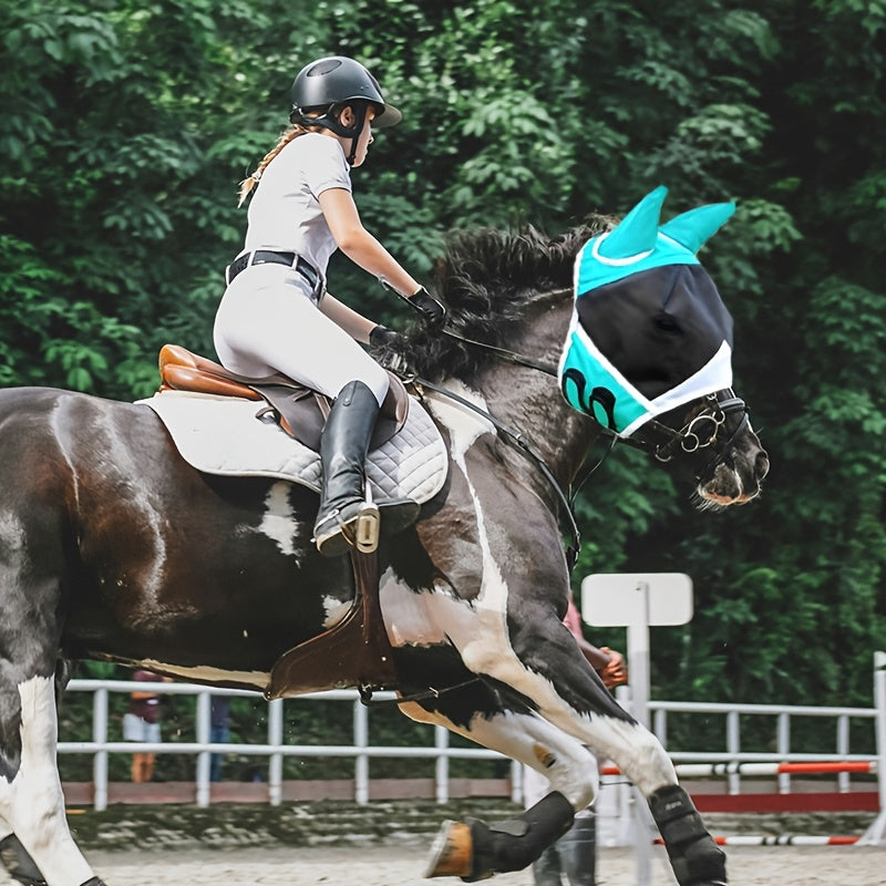 UV Protection & Mosquito Repellent Horse Fly Mask - Lightweight Design for Outdoor Riding