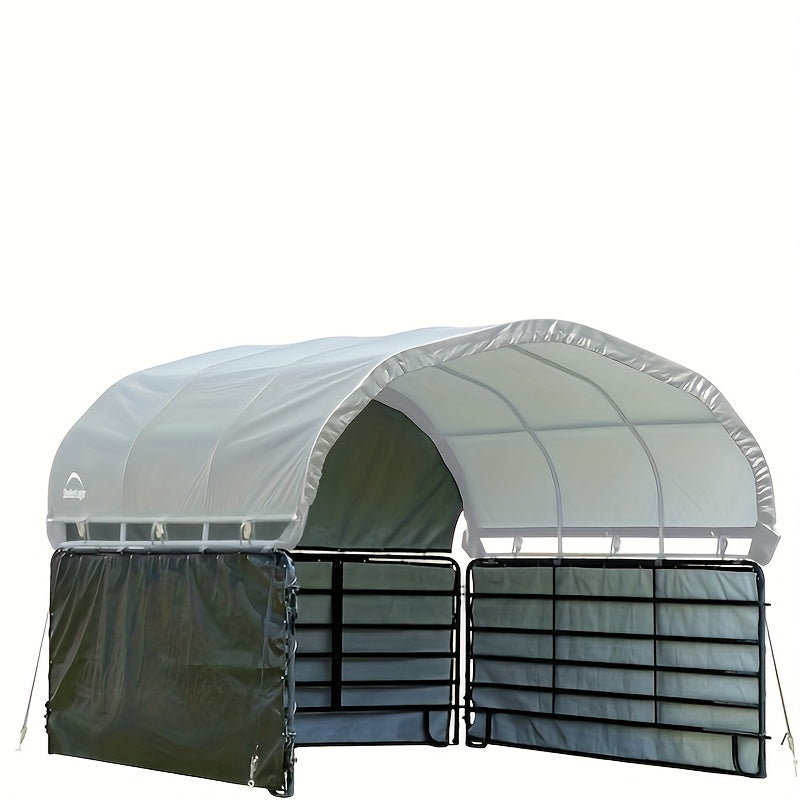 12 Foot X 12 Foot Equine Livestock Agricultural Shelter Enclosure Kit Mixed Color Polyester Fiber