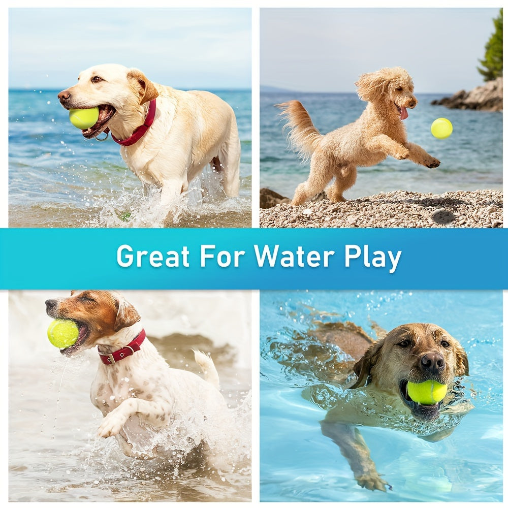 PrimePets Tennis Balls for Dogs 2.5 Inch 12 Pack Squeaky Toy
