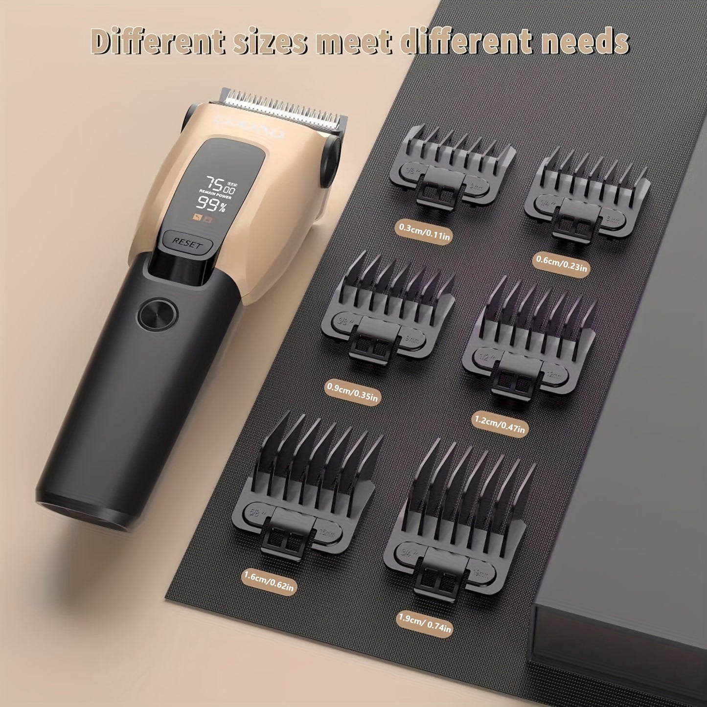 Good QuietPet Dog Clippers Kit for Thick Coats - 3 Speed Low Noise Cordless Rechargeable Trimmer with LCD Display