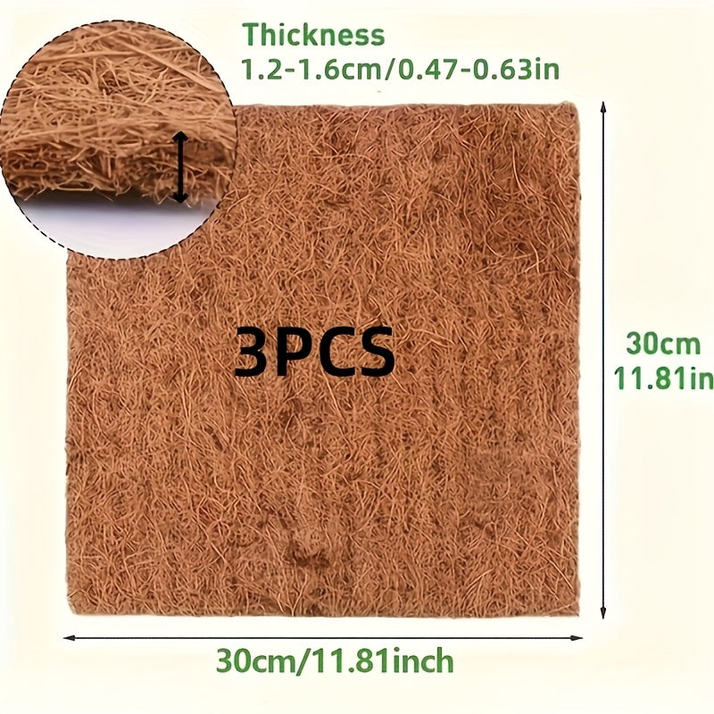 7 Pcs Reusable Coconut Palm Mats for Chicken Coop Nesting Moisture Proof and Heat Insulating Perfect for Birds and Reptiles to Lay Eggs Easy to Care For