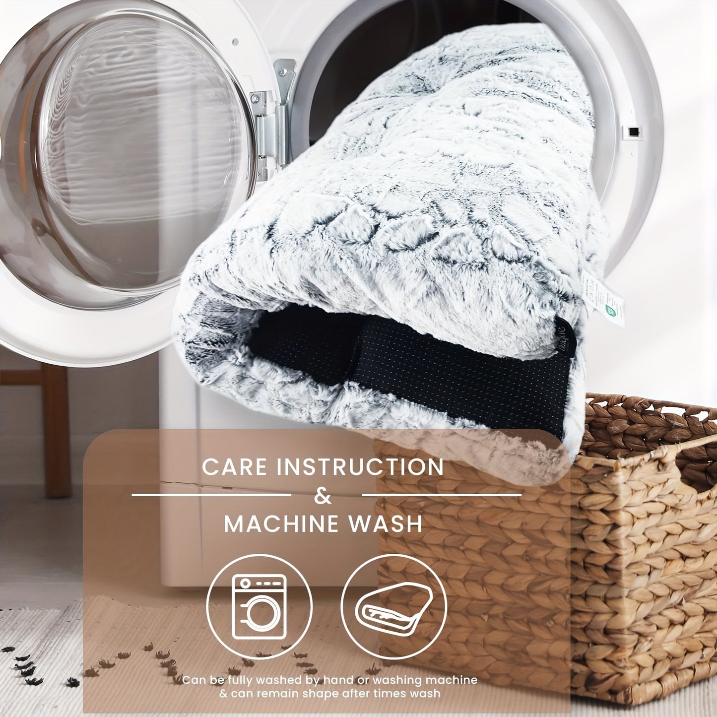 blunique® Dog Bed for Medium and Large Dogs, Grey Mat