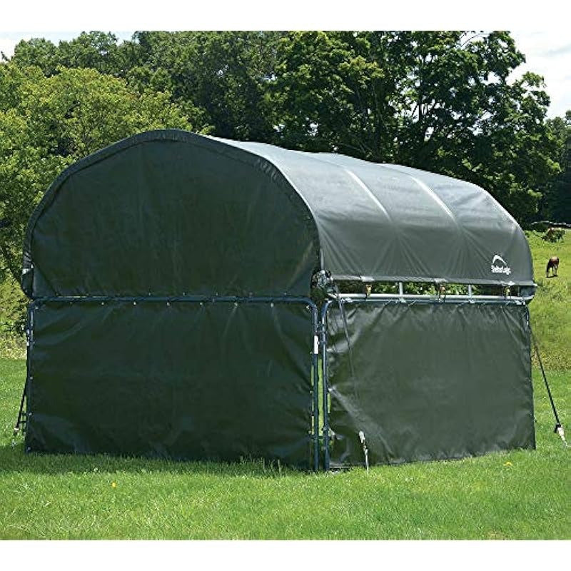 12 Foot X 12 Foot Equine Livestock Agricultural Shelter Enclosure Kit Mixed Color Polyester Fiber