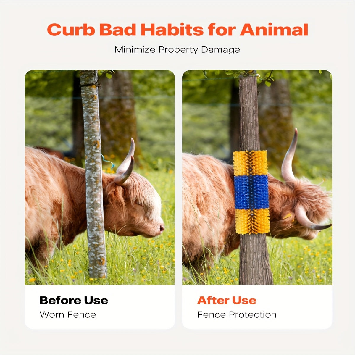 Happybuy Livestock Scratching Brush Set 2 3 6 Pieces With 6 Screws Ideal For Horses Pigs Cattle Medium Large