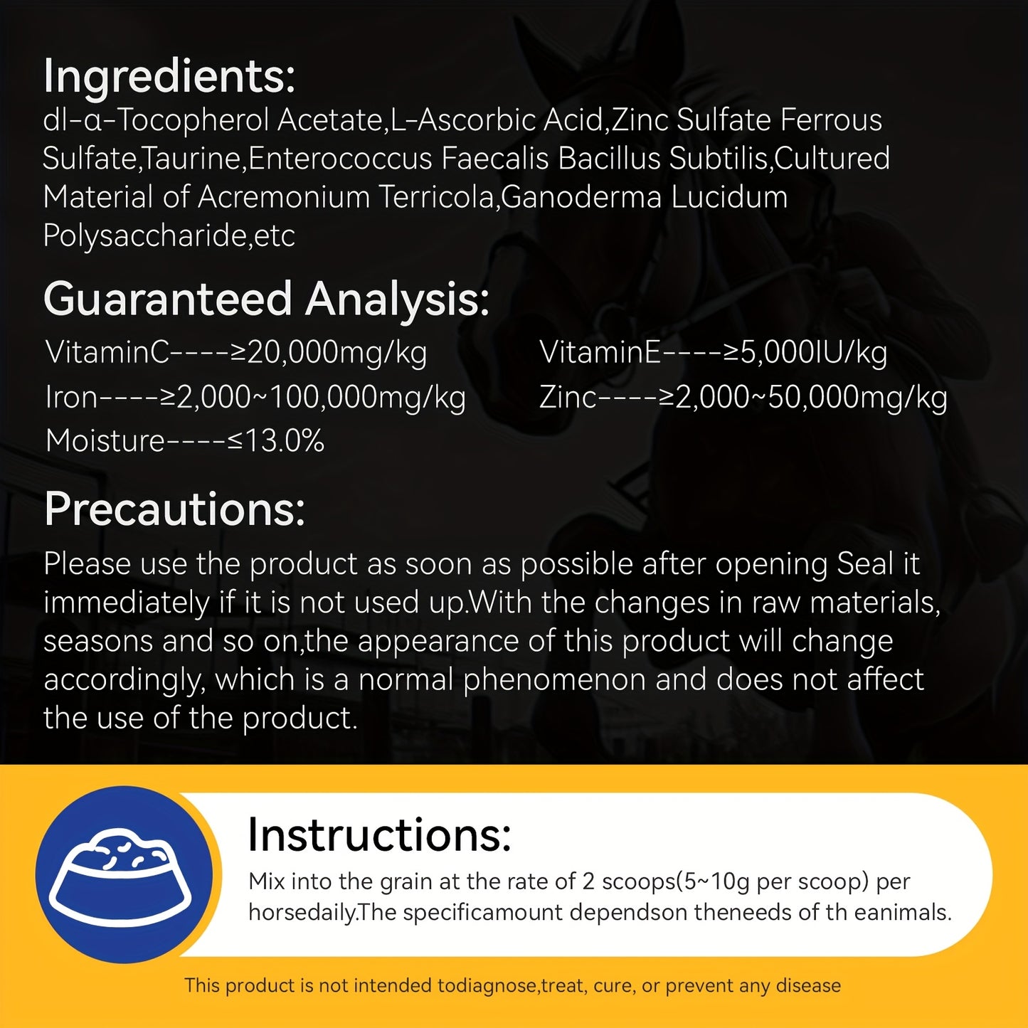 Equine Immune And Physical Fitness Support Supplements For Horses Weight Accelerator