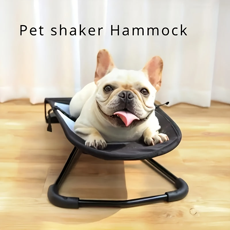 New Thickened Foldable Height Adjustable Rocking Pet Bed for Medium and Small Dogs Breathable Mesh Hammock All Seasons Soothing Design