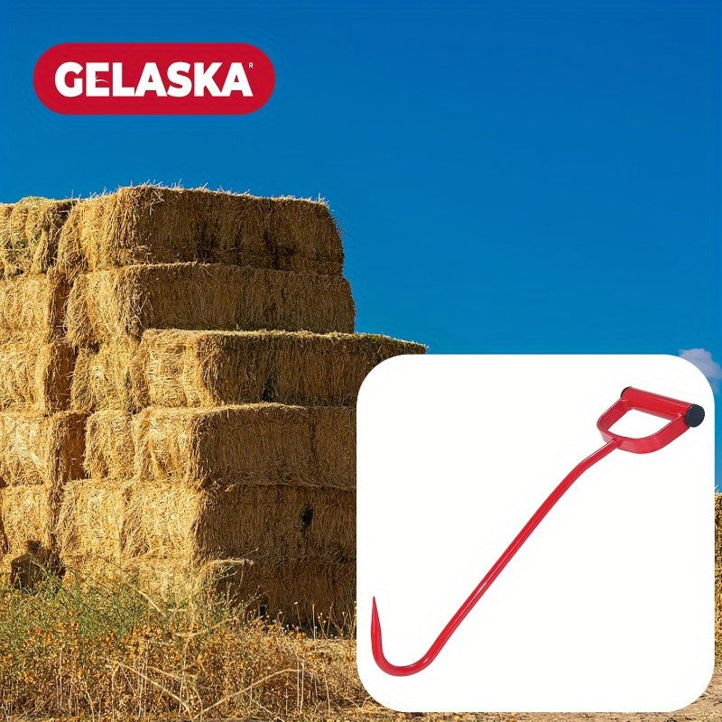 S47010600 Hay Hook 17 Inch Red Alloy Steel Handle for Farm Feeders Troughs and Hay Bales