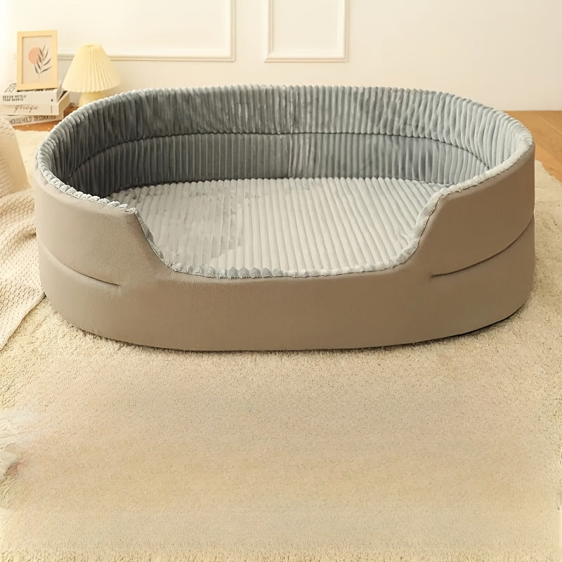 Cozy Plush Dog Bed and Cat Sofa Fluffy Washable Non Slip Round Basket for All Seasons Deep Sleep Three Dimensional Nesting Ideal for Small to Large Breeds Pet Relaxation Bed