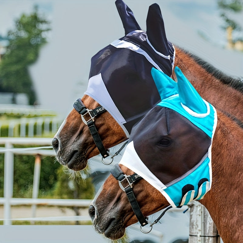 UV Protection & Mosquito Repellent Horse Fly Mask - Lightweight Design for Outdoor Riding
