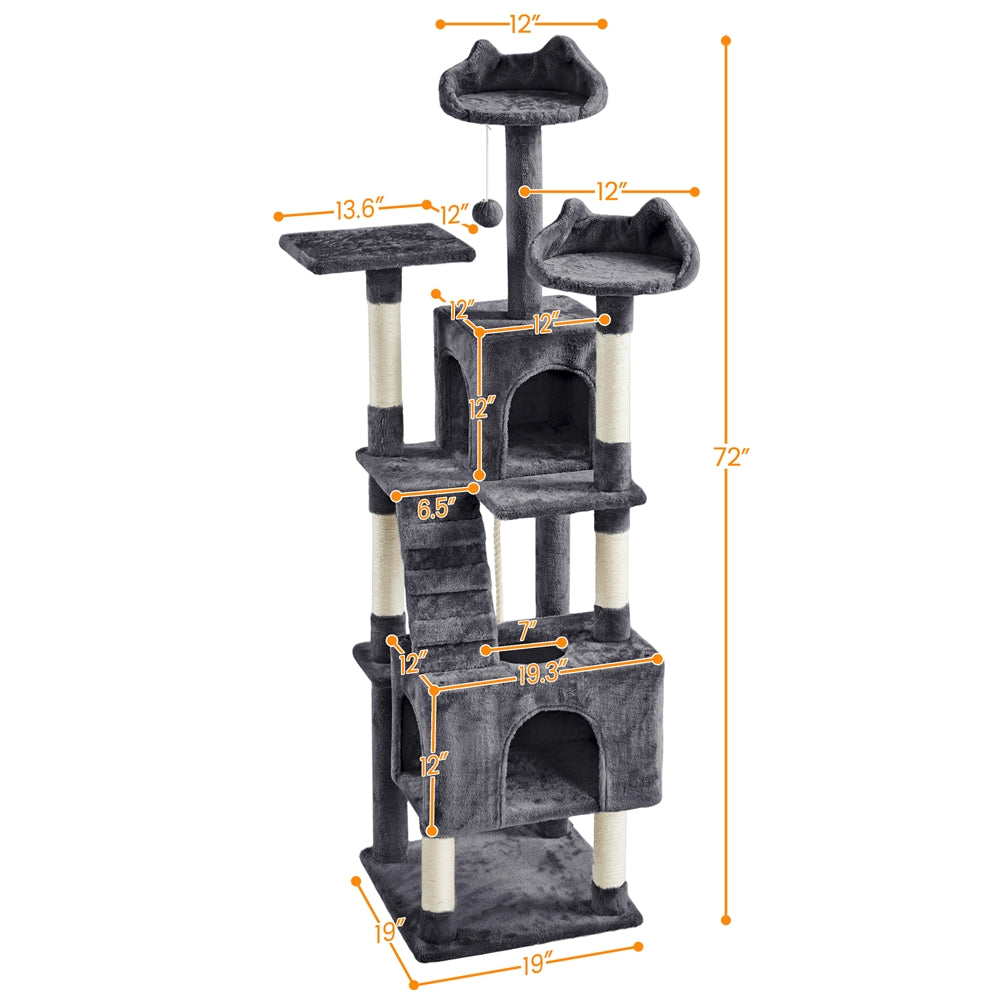 Costoffs 72" Cat Tree Deluxe Multi Level Cat Furniture