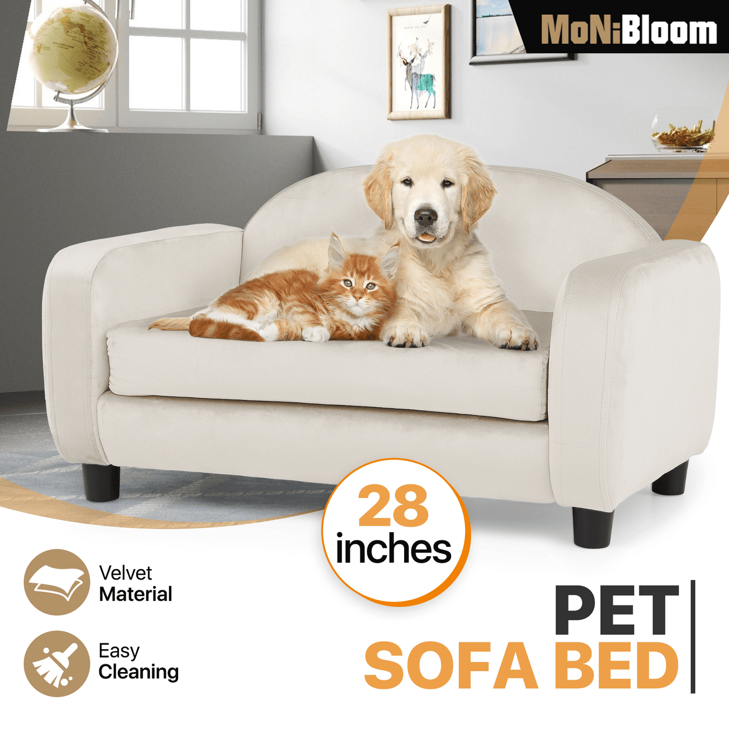 MoNiBloom Pet Sofa Dog Couch for Small Dogs and Cats