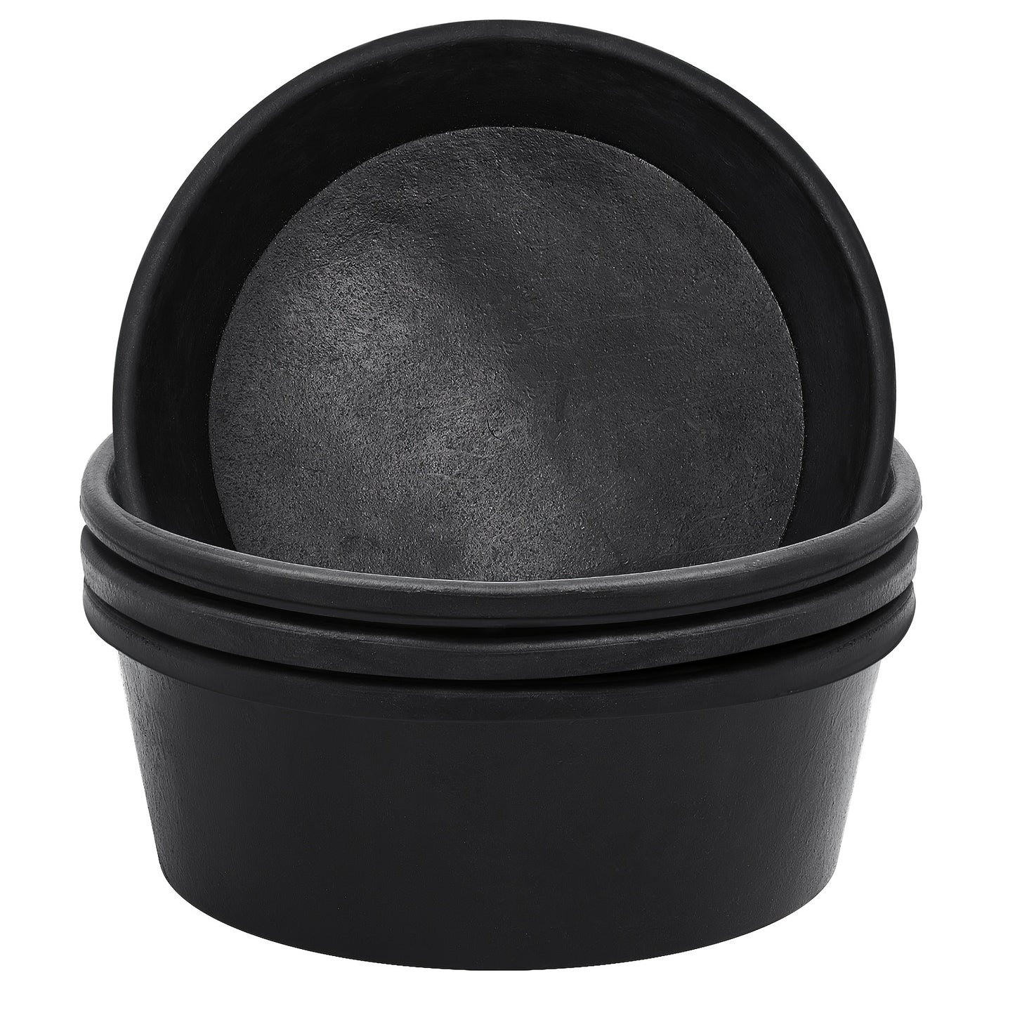 4pcs Rubber Feeder Pan 4 Quart Durable Rubber Feed Pan Utility Horse Feed Bucket Resistant Bowl For Goats Horses Chickens Dust Bath Container Animal Feeding