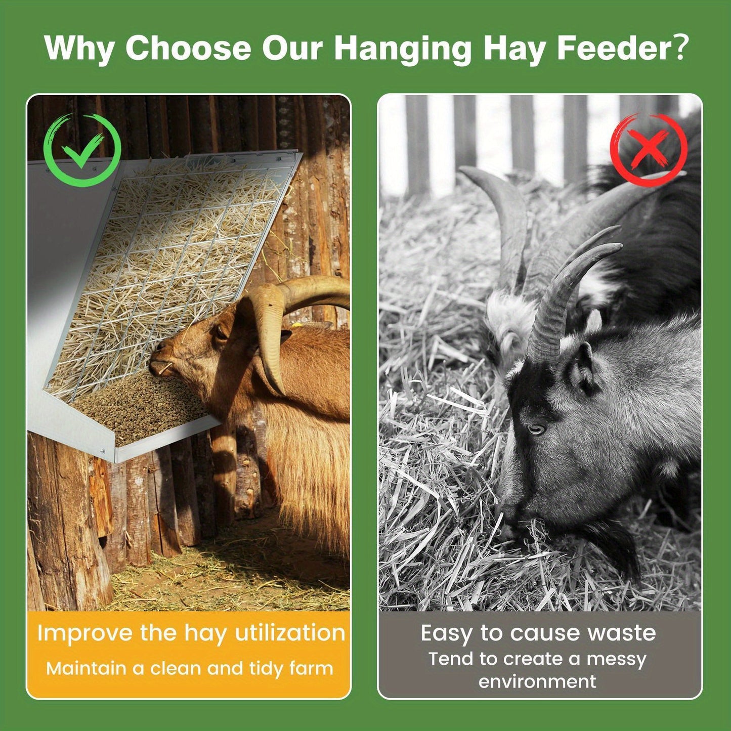 LIFEZEAL Wall Mount Hay Feeder