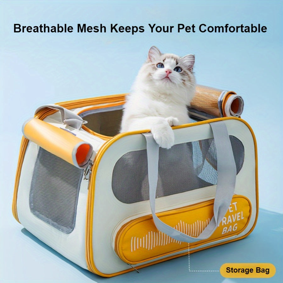 Foldable Portable Pet Carrier Backpack for Cats Under 22 Pounds and Dogs Under 16.5 Pounds