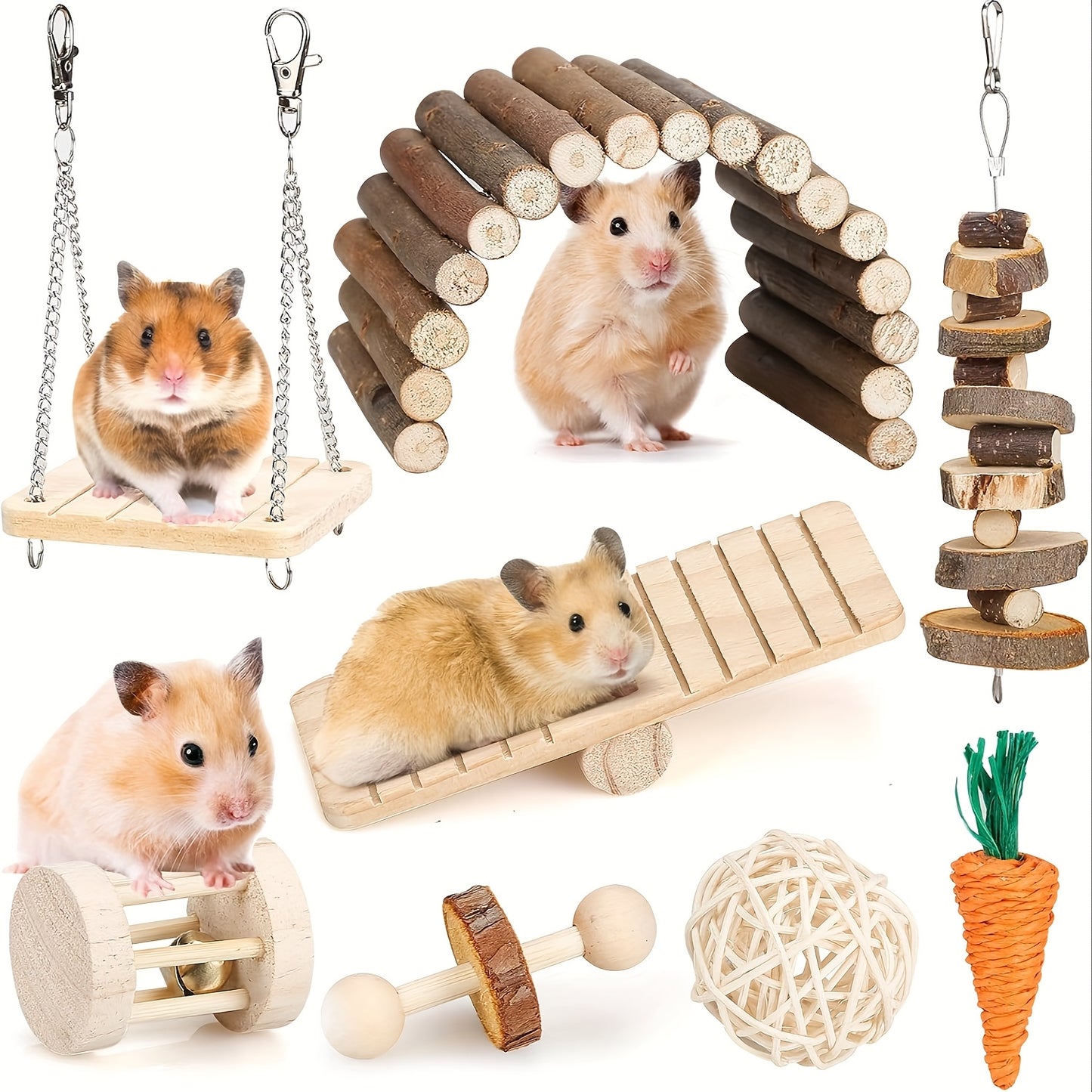 Hamster Chew Toys Set Small Animal Molar Toys Teeth Care