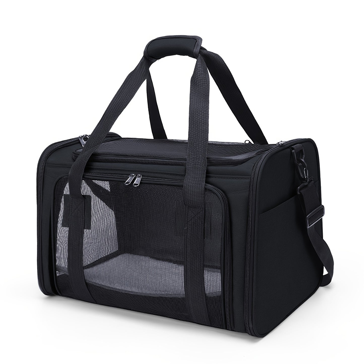 Ultra Comfy Portable Pet Carrier Bag Spacious Premium Plush Mat Safe Travel Companion for Medium Cats and Small Dogs Up to 15 Pounds