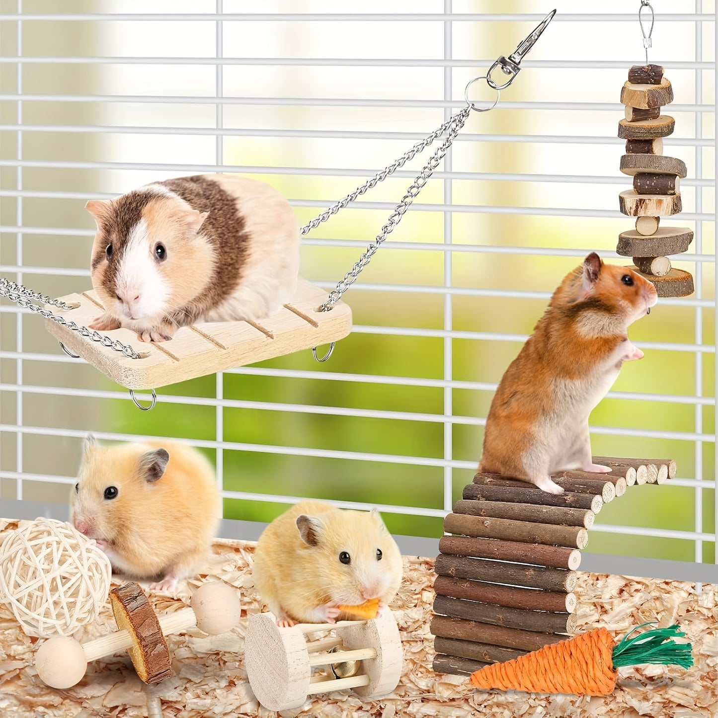 Hamster Chew Toys Set Small Animal Molar Toys Teeth Care