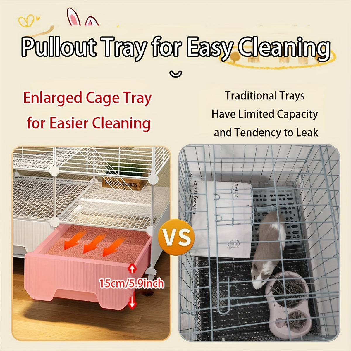 Lemoelgo Metal Ferret Chinchilla Rat Cage Small Animal Cage With Rolling Stand Indoor Outdoor For Squirrel Guinea Pig Bunny Sugar Glider